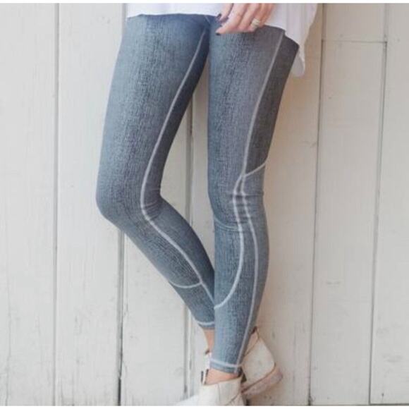 NWT Joe's Off Duty Comfy Gray Snakeskin Mid-Rise Soft Stretch Rhythm Leggings XS - Picture 2 of 13